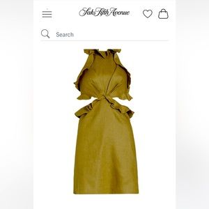 Zimmermann   Postcard Linen Ruffle Tie-Back Minidress